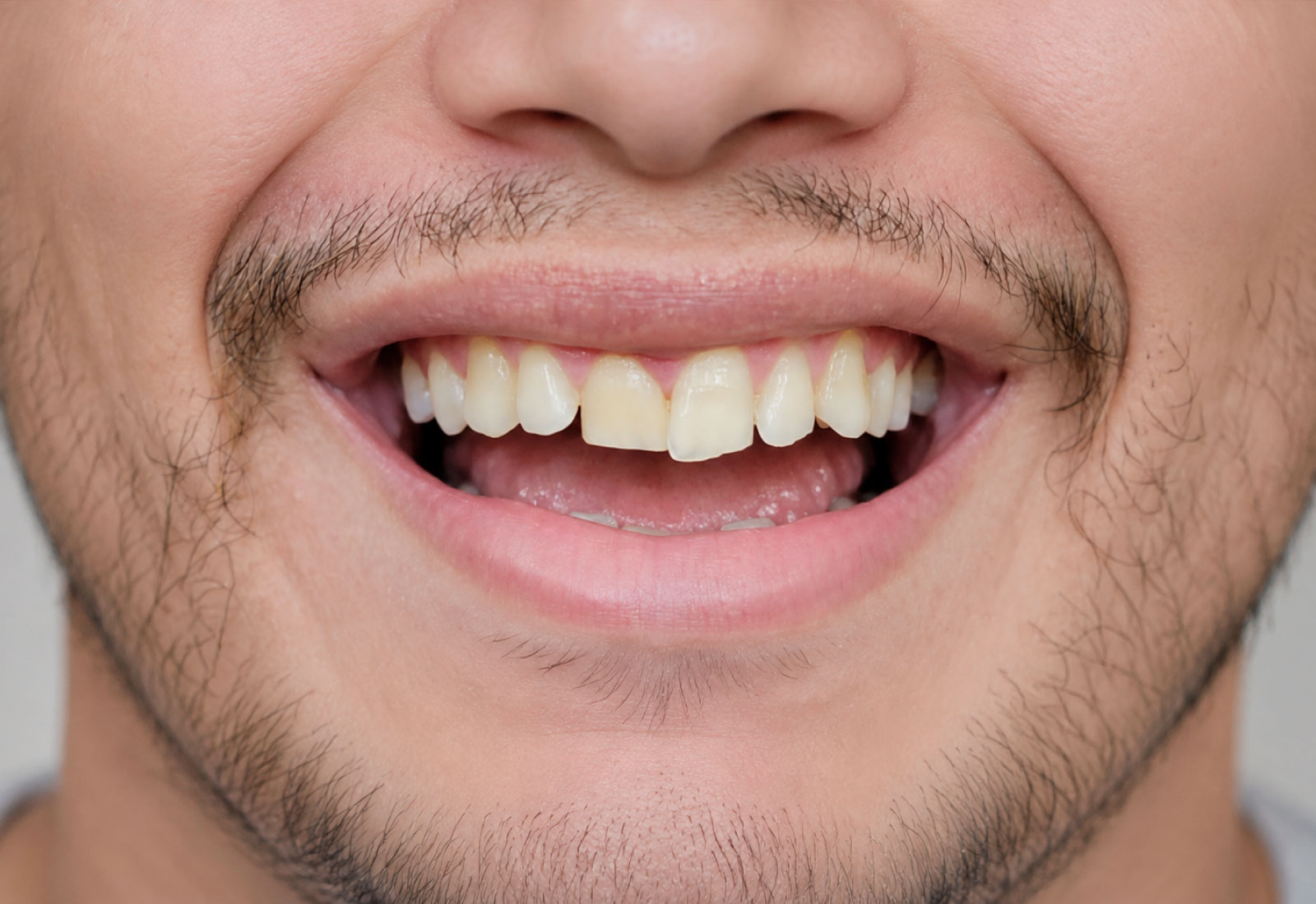 Estado inicial antes de un diseño de sonrisa